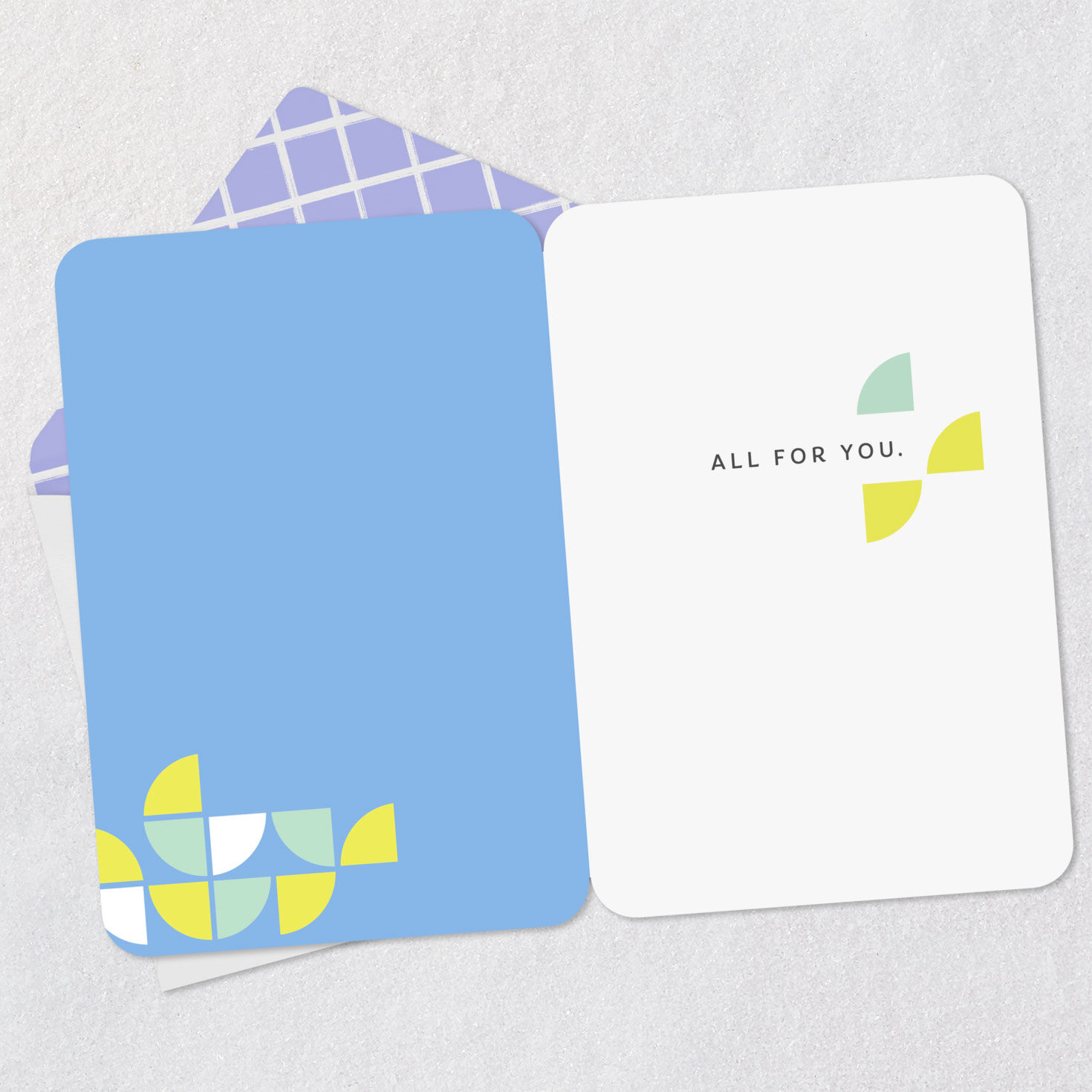 Geometric Pattern Good Luck Card Open card with envelope image number 3