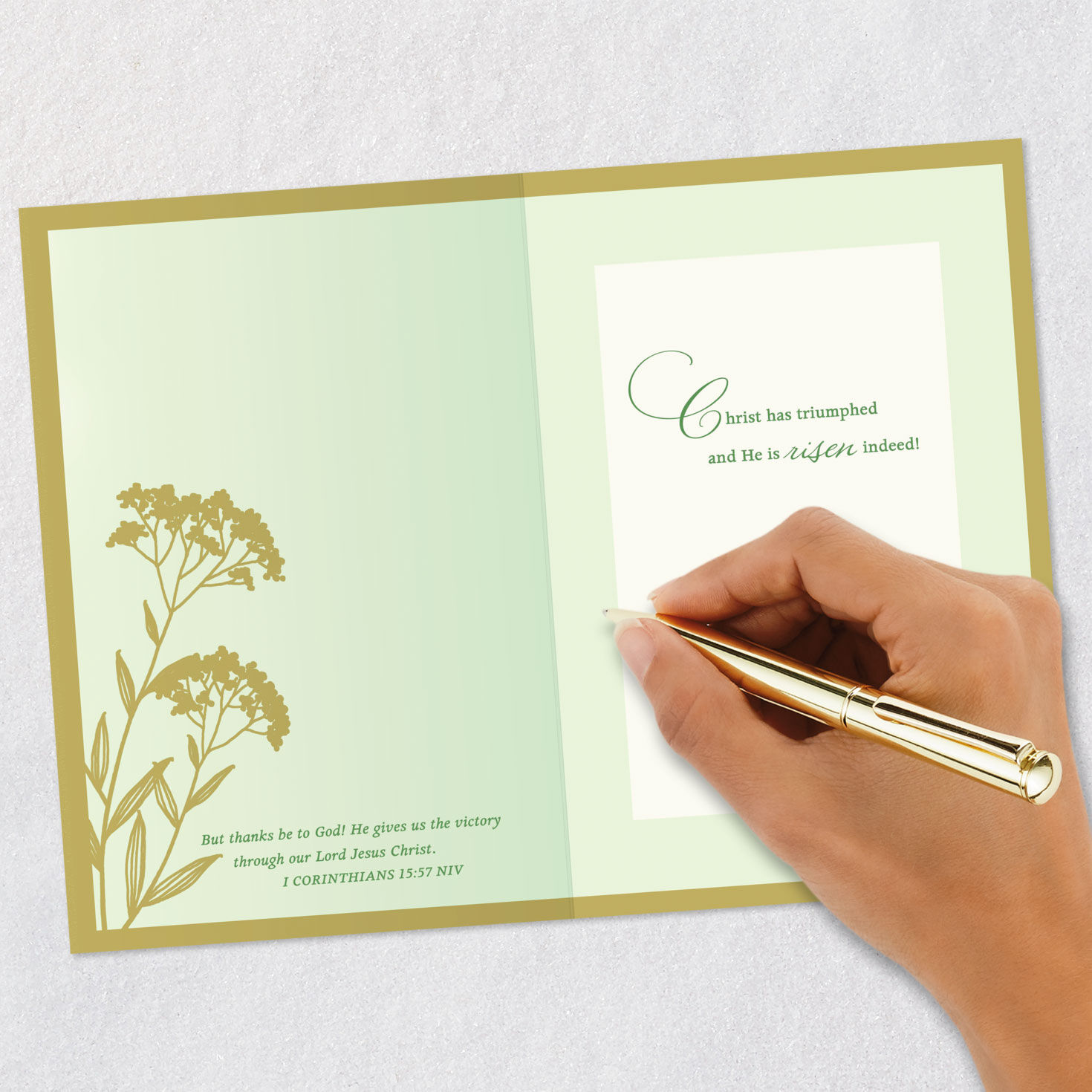 White Lily Still Life Religious Easter Card Signing Card image number 8