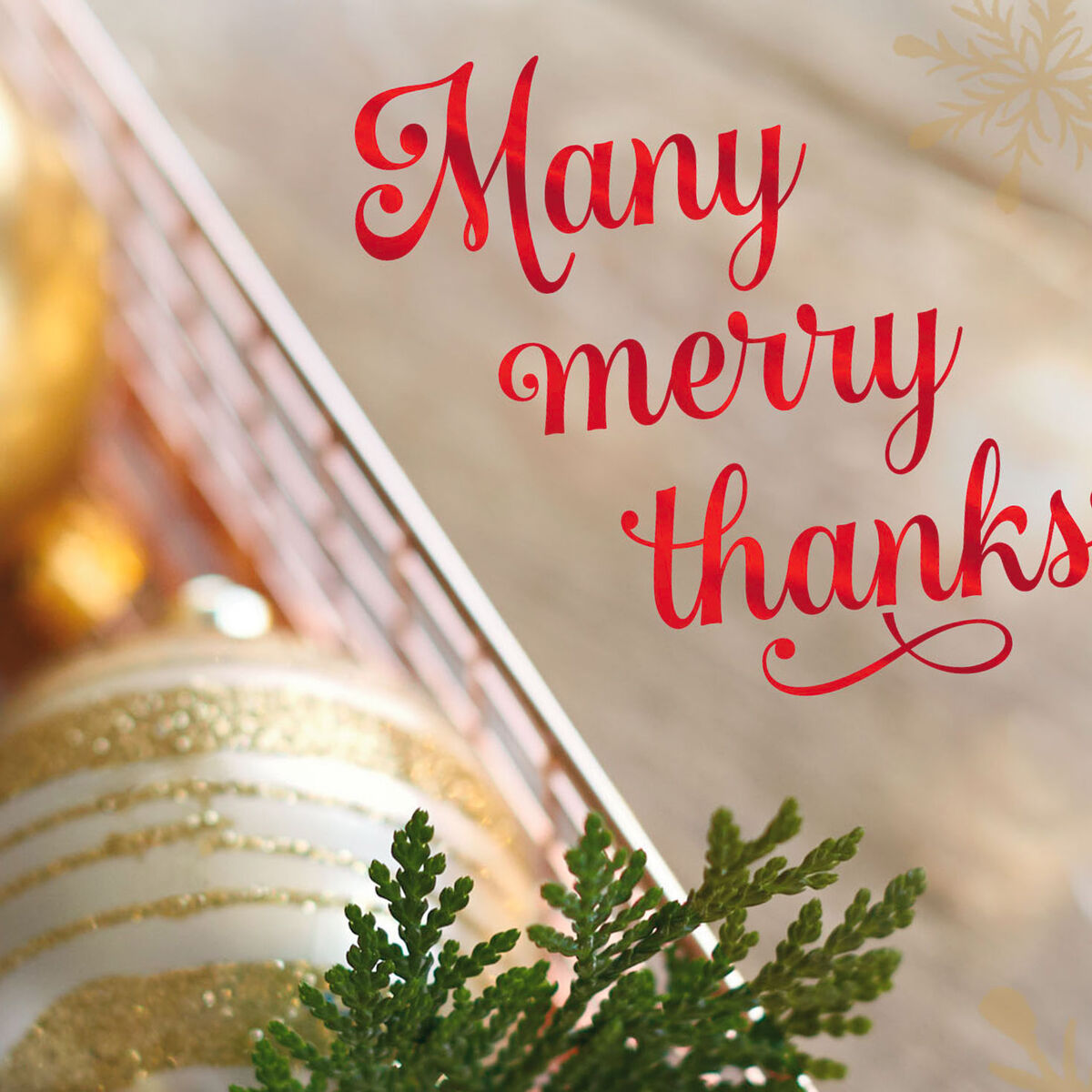 Many Merry Thanks Christmas Card for Service Provider Greeting Cards