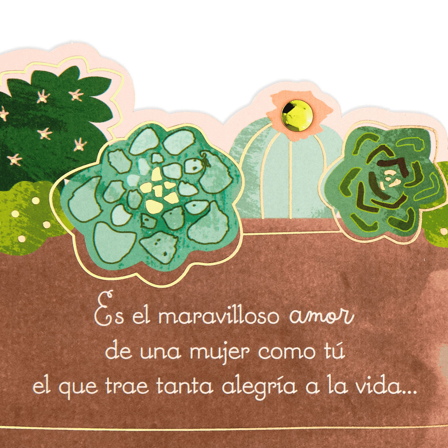 Succulent Plants Grandma Spanish Mother's Day Card Sentiment image number 2