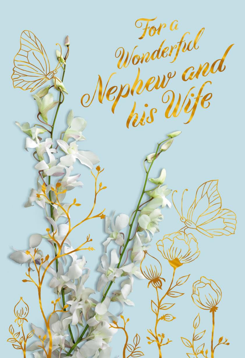 Wishing You Love Wedding Card for Nephew and Wife