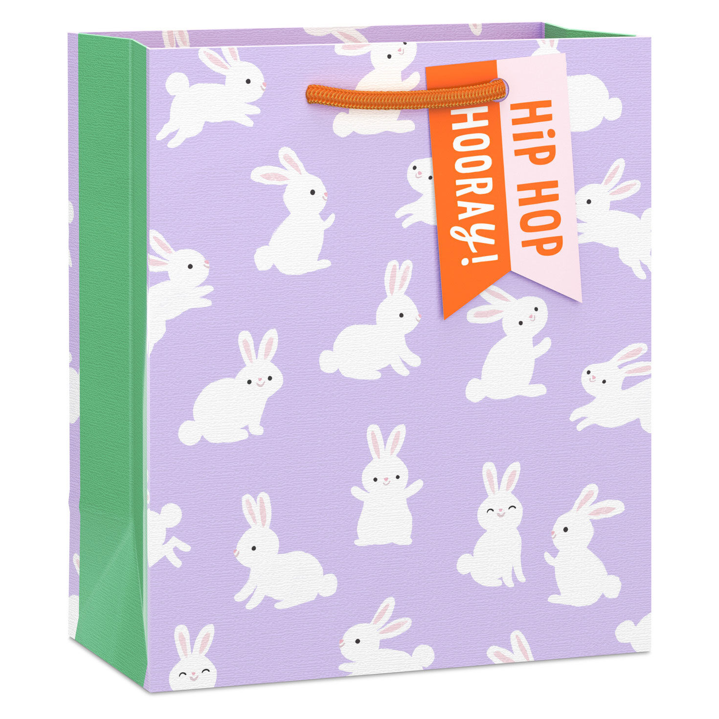 6.5" Hip Hop Hooray Bunnies on Purple Small Gift Bag