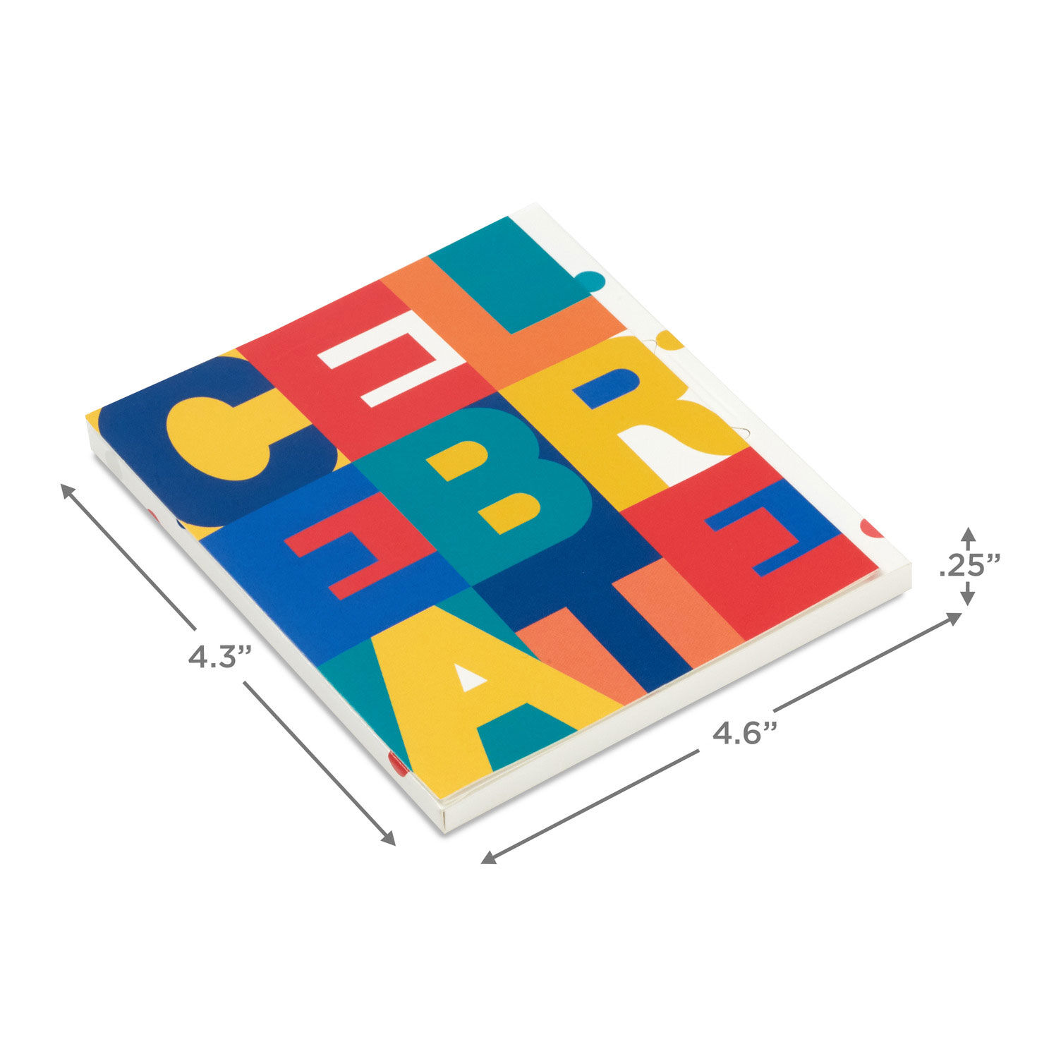 Colorful Celebrate Mini Gift Card Holder Box measurement image number 3
