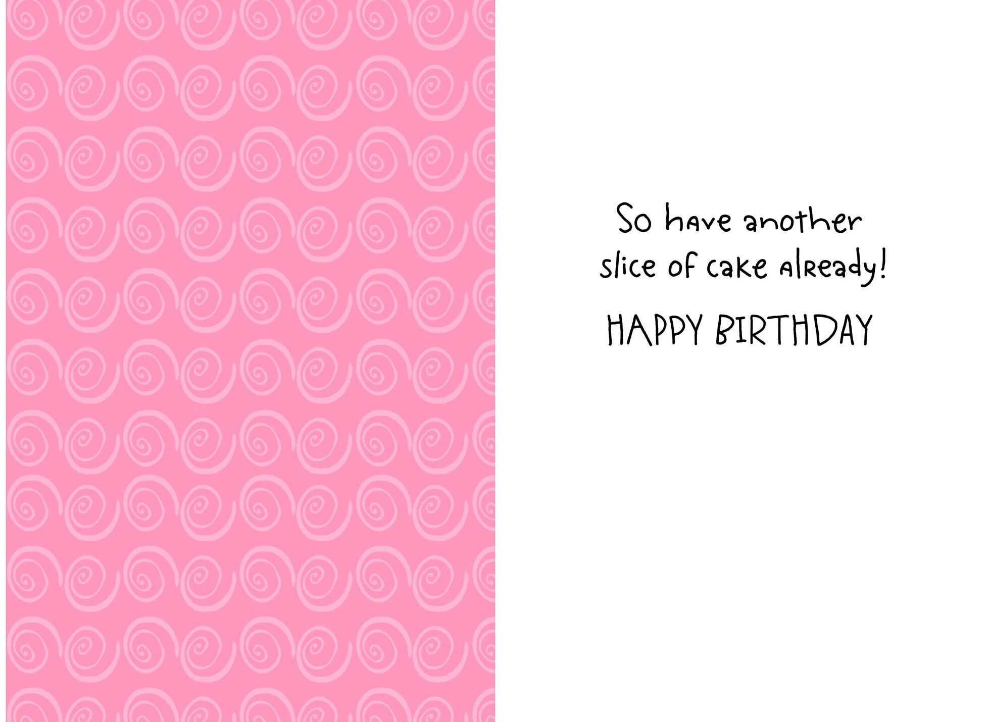 Another Year, Another Slice of Cake Funny Feminine Birthday Card