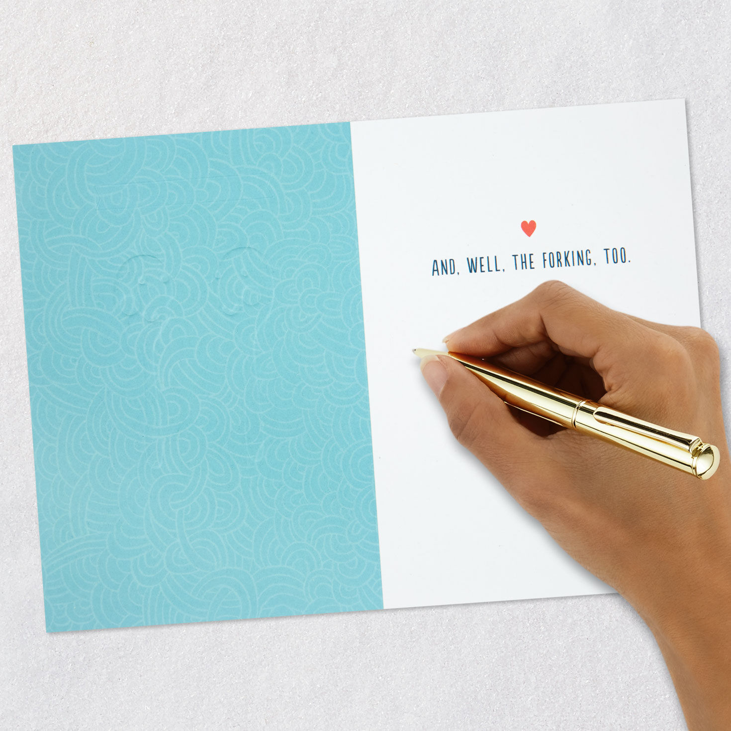 Spoons and Hearts Adult Humor Love Card Signing card image number 6