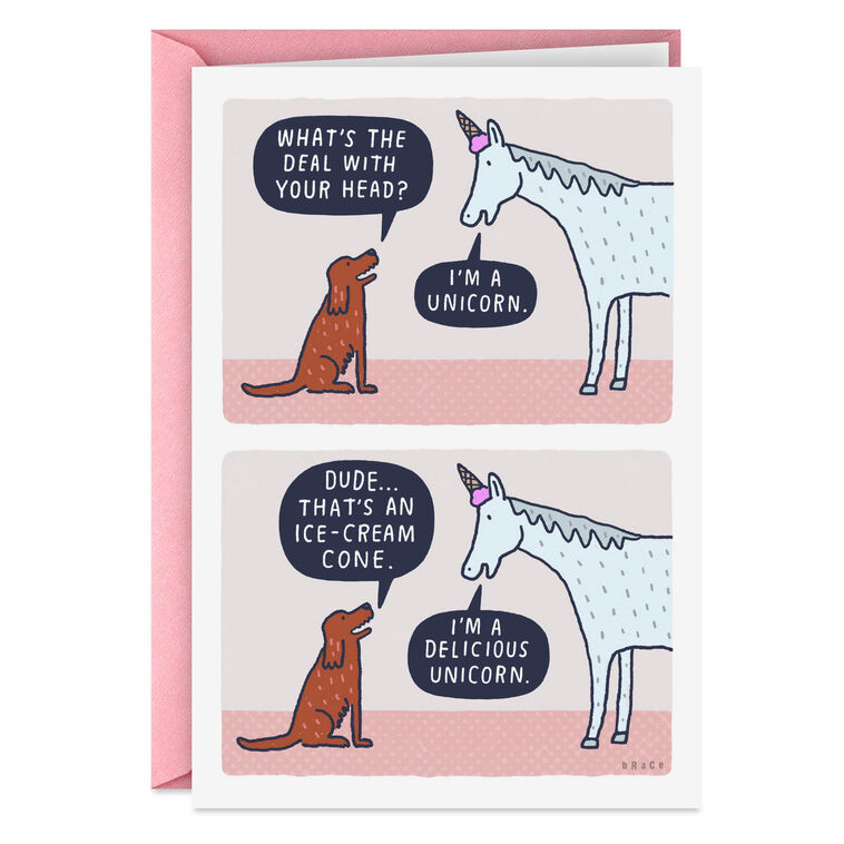 Magical and Delicious Unicorn Funny Birthday Card
