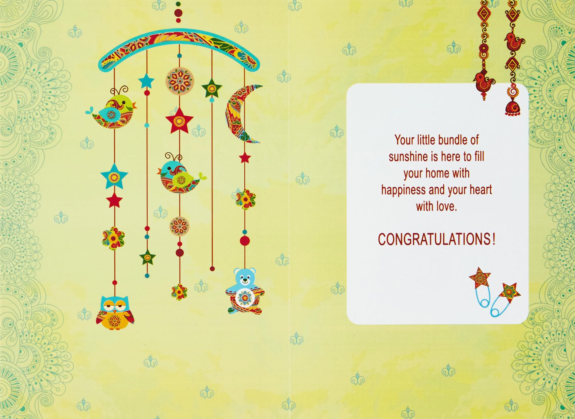 Little Bundle of Sunshine New Baby Card