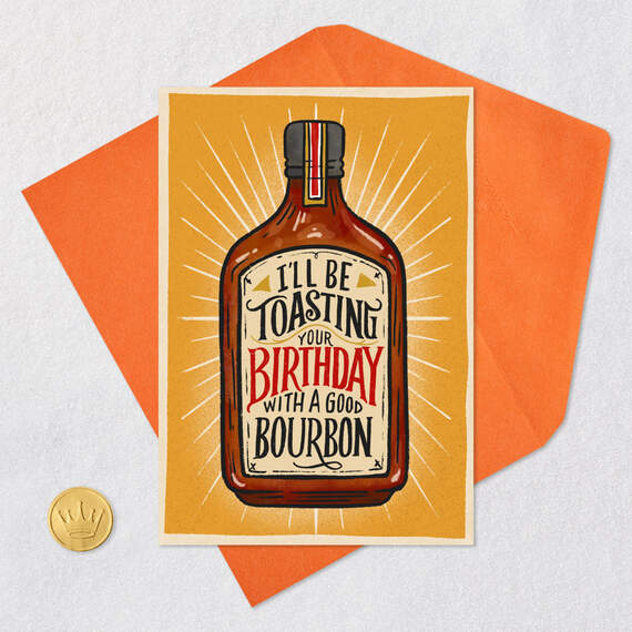 Toasting You With Good Bourbon Funny Birthday Card, , large image number 5