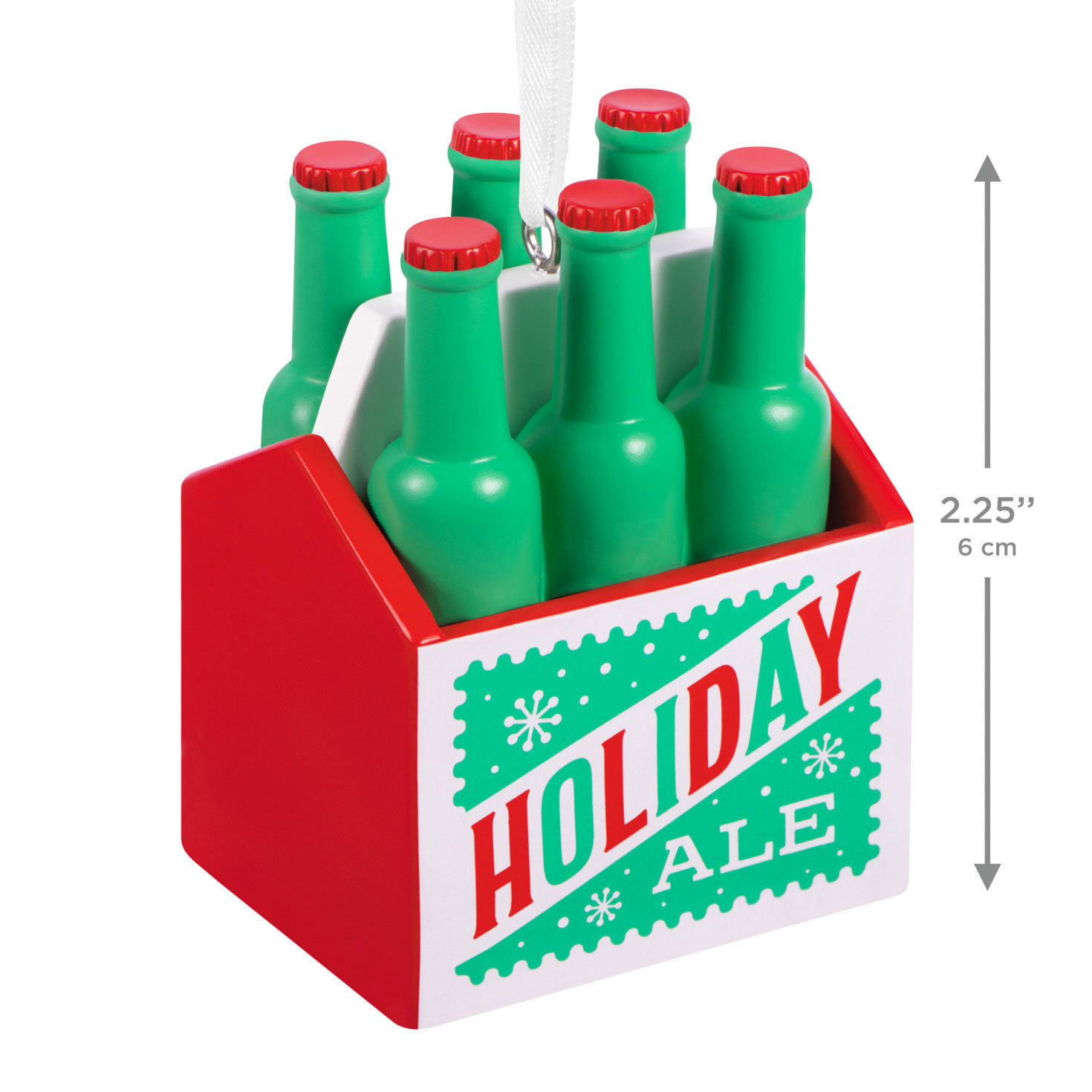 Beer Six-Pack Christmas Ornament measurement image number 3