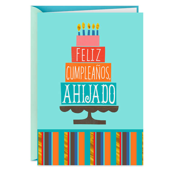 Love and Joy Spanish-Language Birthday Card for Godson, , large image number 1