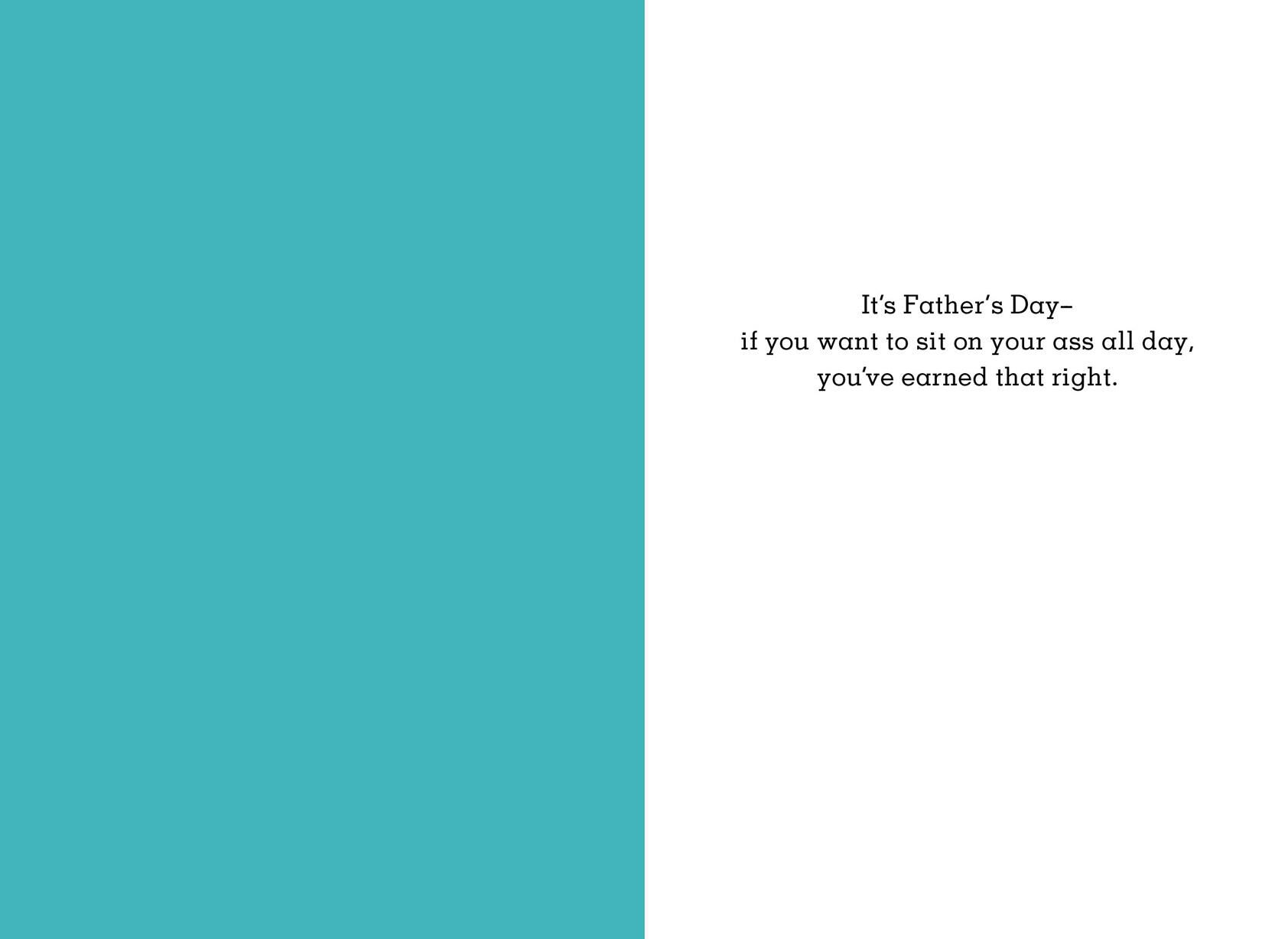 Man Riding a Donkey Father's Day Card
