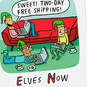 Elves Now and Then Funny Money Holder Christmas Card, , large image number 5