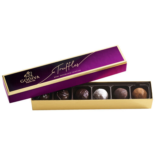 Godiva Assorted Dark Chocolate Truffle Flight, 6 Pieces, 