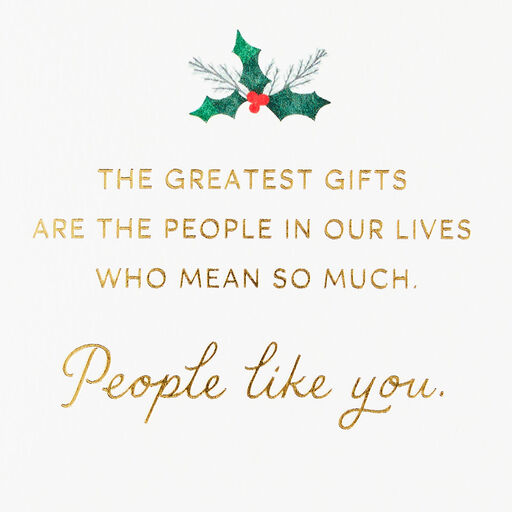 People Like You Are the Greatest Gifts Christmas Card, 