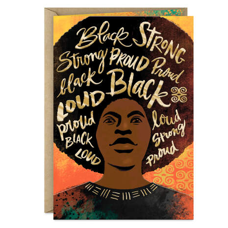 What Black Excellence Looks Like Inspirational Card, , large