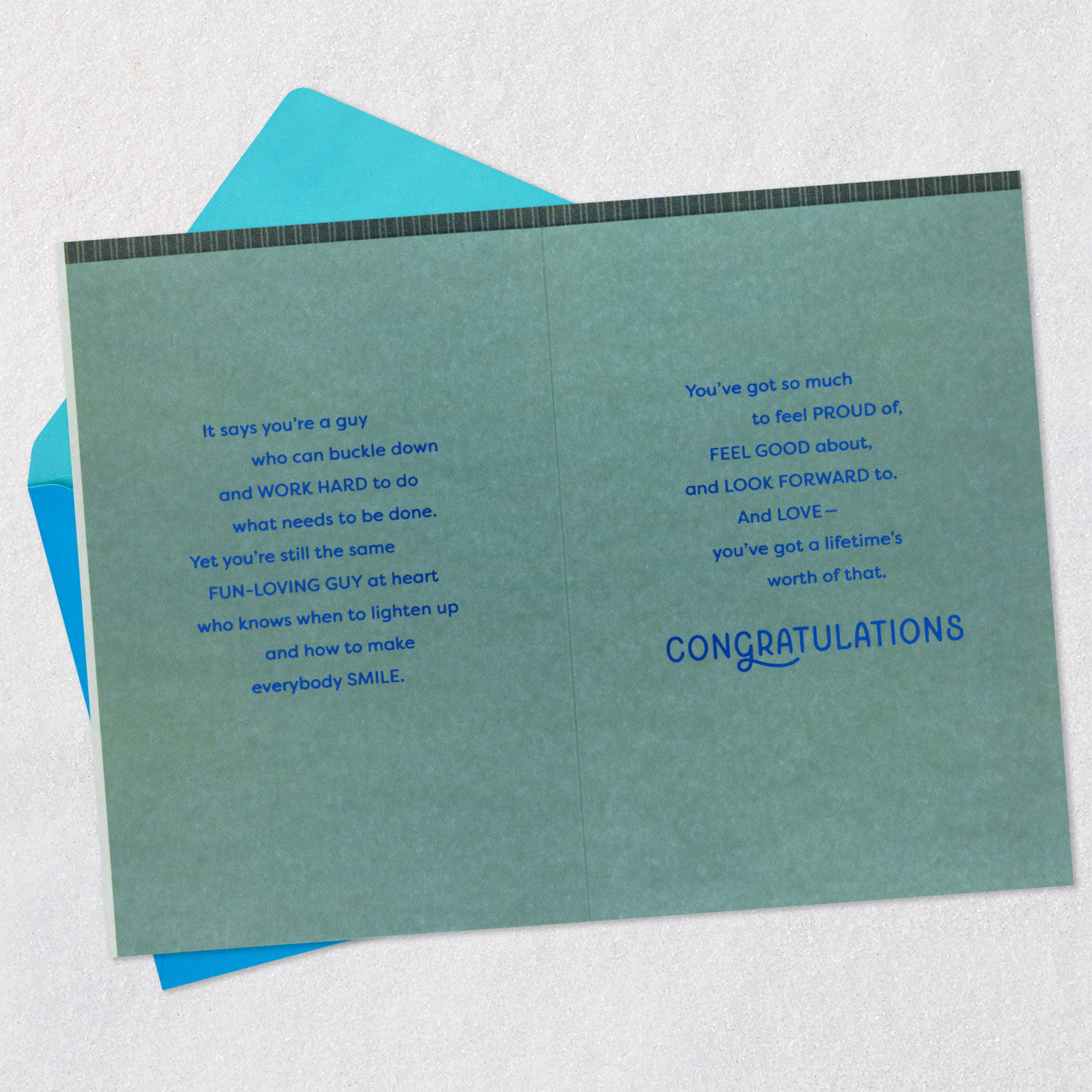 Diploma on Books Grandson Graduation Card Open card with envelope image number 4