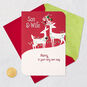 Deer With Lights Christmas Card for Son and Wife Card Front with Envelope and Gold Seal image number 7