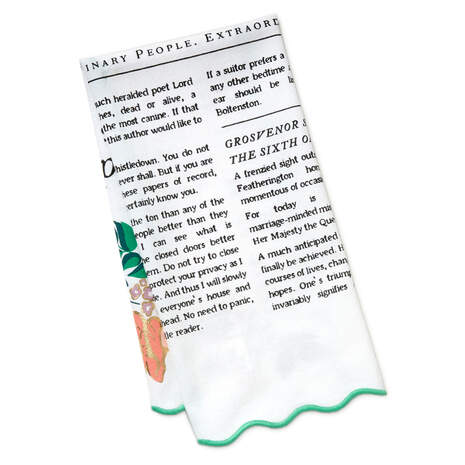 Bridgerton Lady Whistledown's Society Papers Tea Towel, 18x26, , large