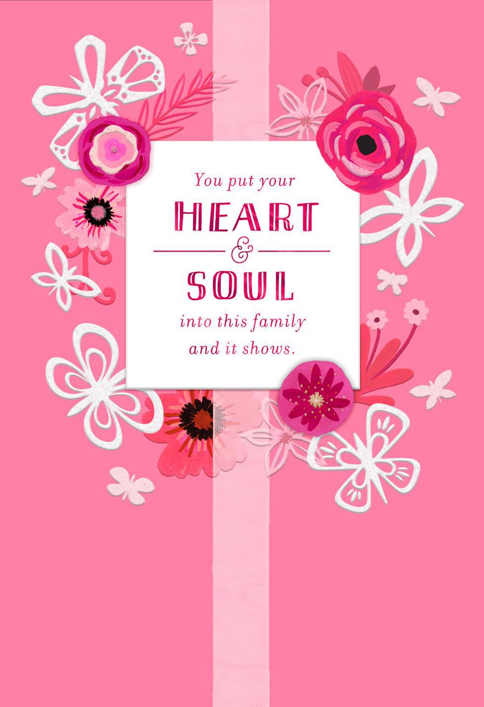 Heart and Soul Mother's Day Card From Husband