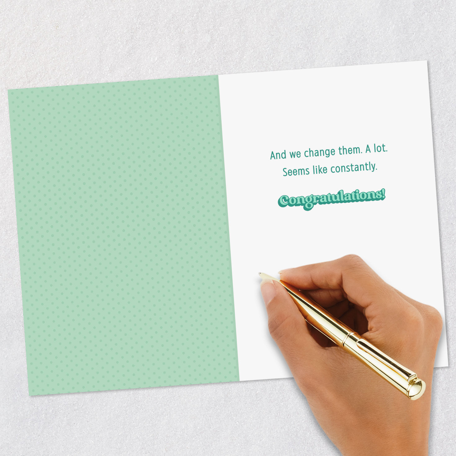 Baby Diaper Changes Funny New Baby Card Signing card image number 6