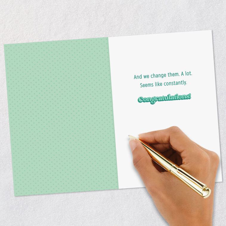 Baby Diaper Changes Funny New Baby Card Signing card image number 6