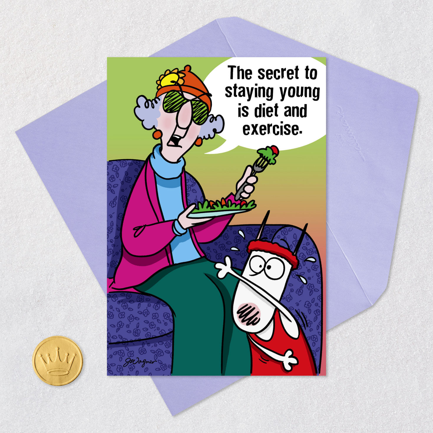 Floyd and Maxine Funny Birthday Card Card Front with Envelope and Gold Seal image number 5