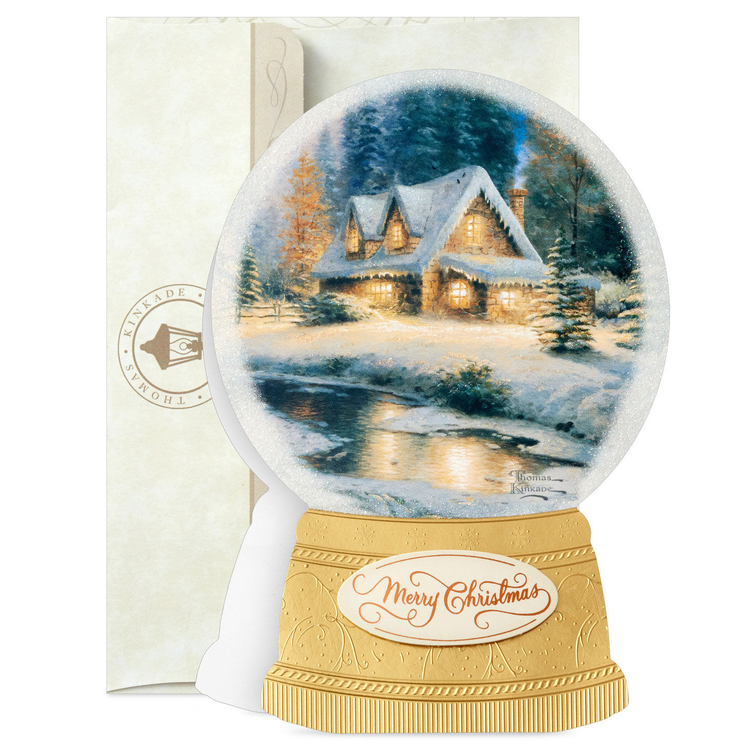 Thomas Kinkade Cottage in Snow Globe Boxed Christmas Cards, Pack of 12, , large image number 2