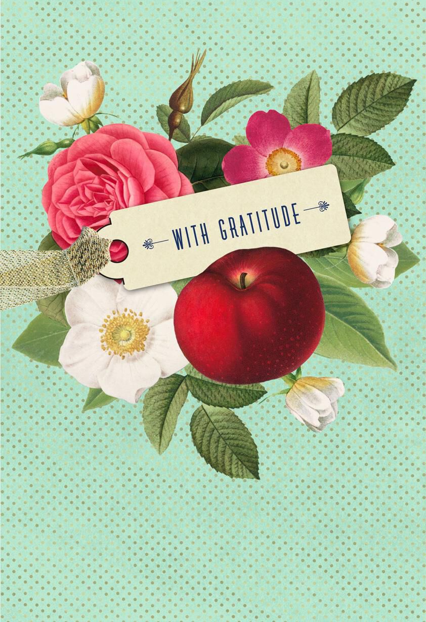 With Gratitude Blank Thank You Card