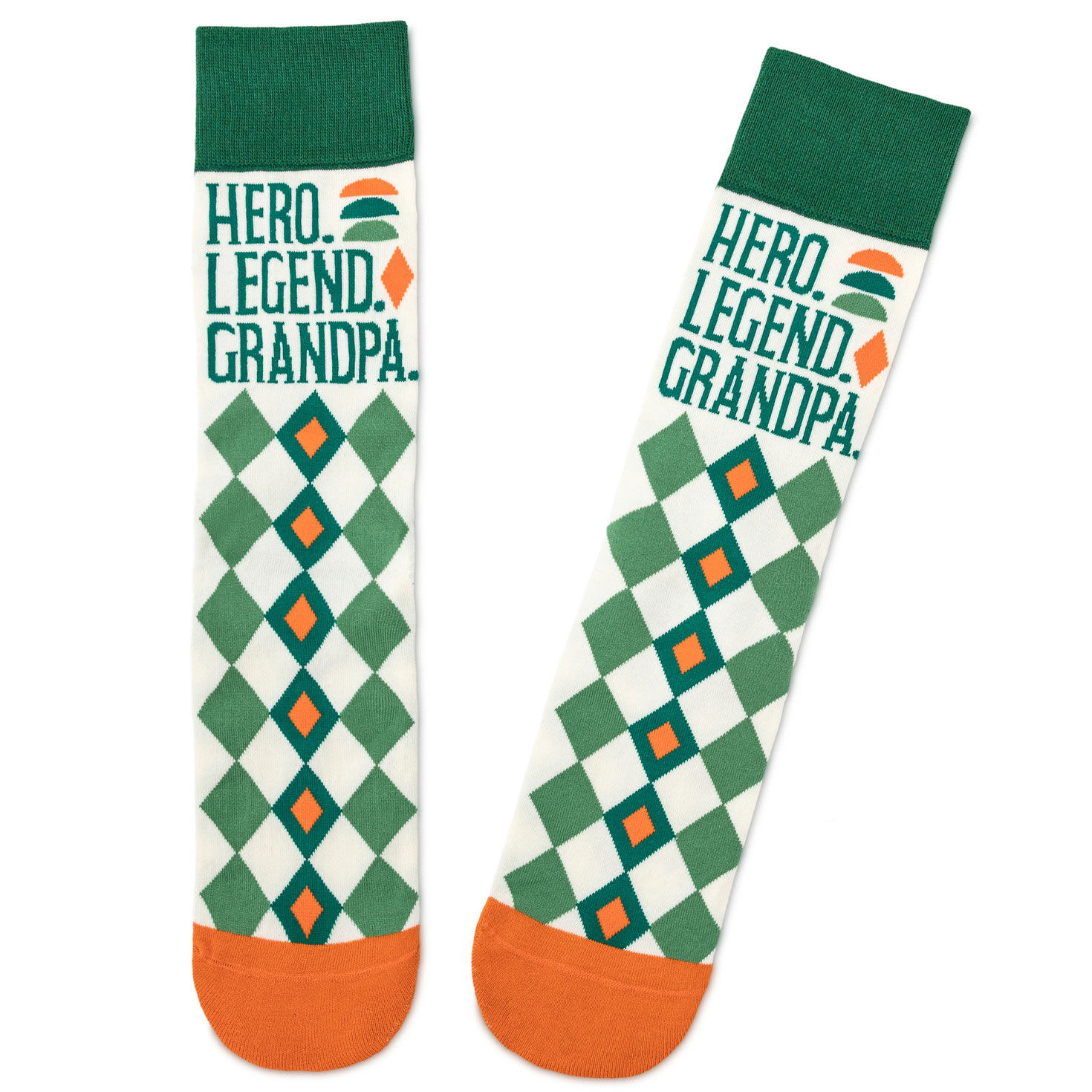 Hero Legend Grandpa Novelty Crew Socks