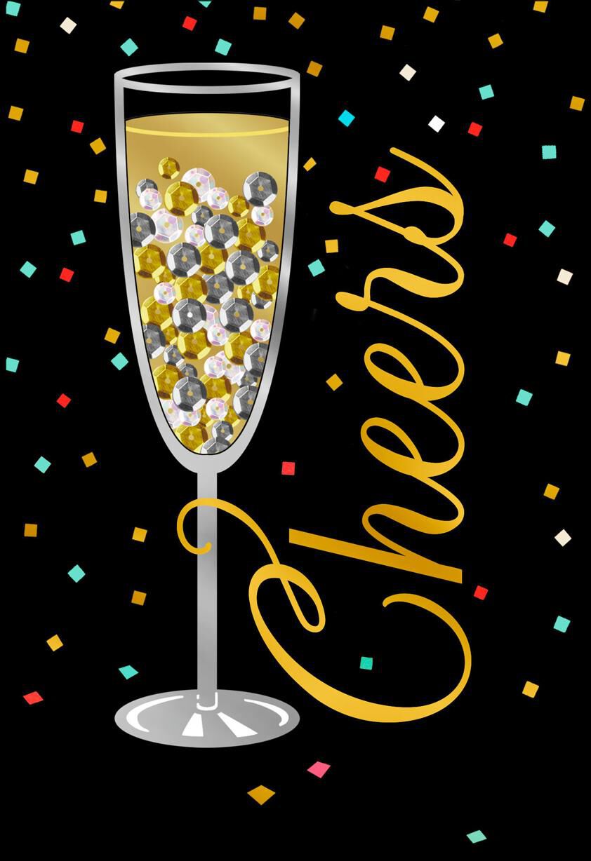 Sequins and Champagne Congratulations Card