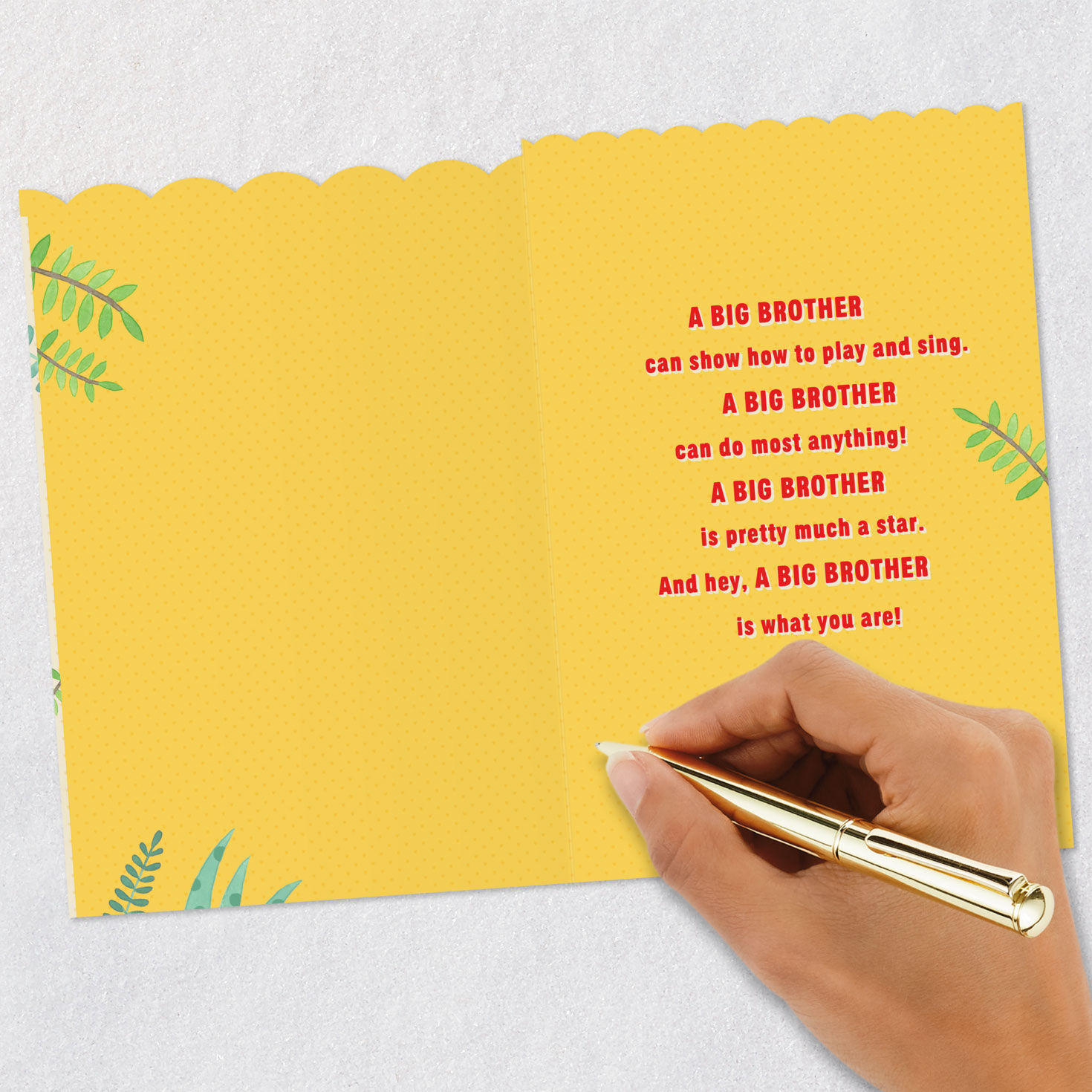 Lion Cubs With Heart Big Brother New Baby Card Signing card image number 6