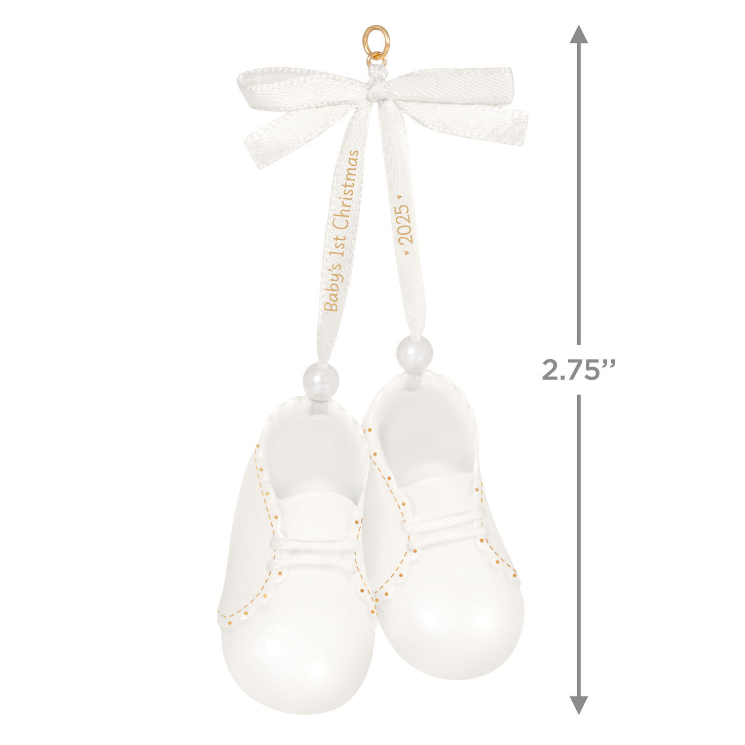 Baby's 1st Christmas Baby Booties 2025 Porcelain Ornament, , large image number 3