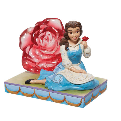 Jim Shore Disney Belle and Rose Figurine, 4.75", 