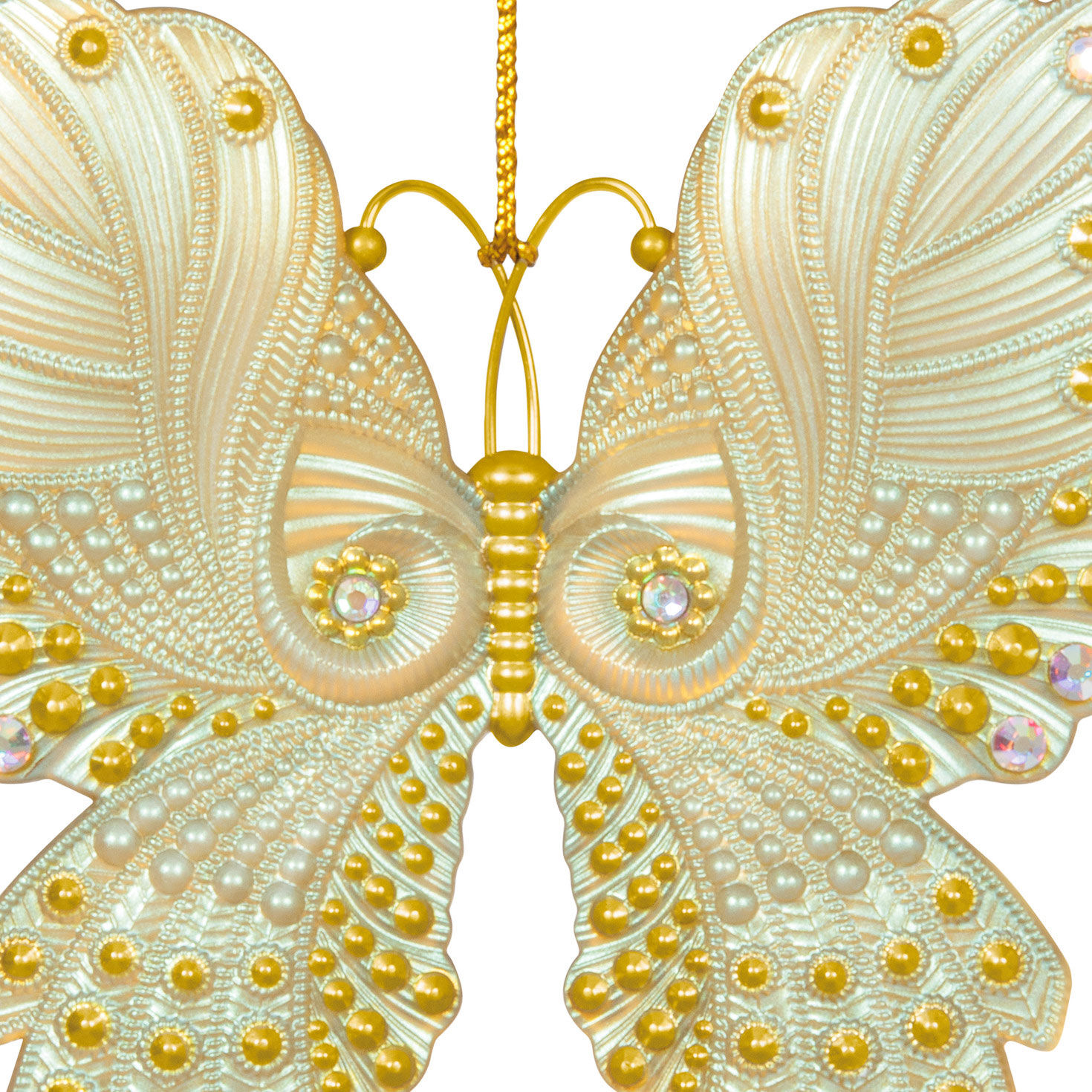 Gold Iridescent Butterfly Keepsake Ornament  image number 4