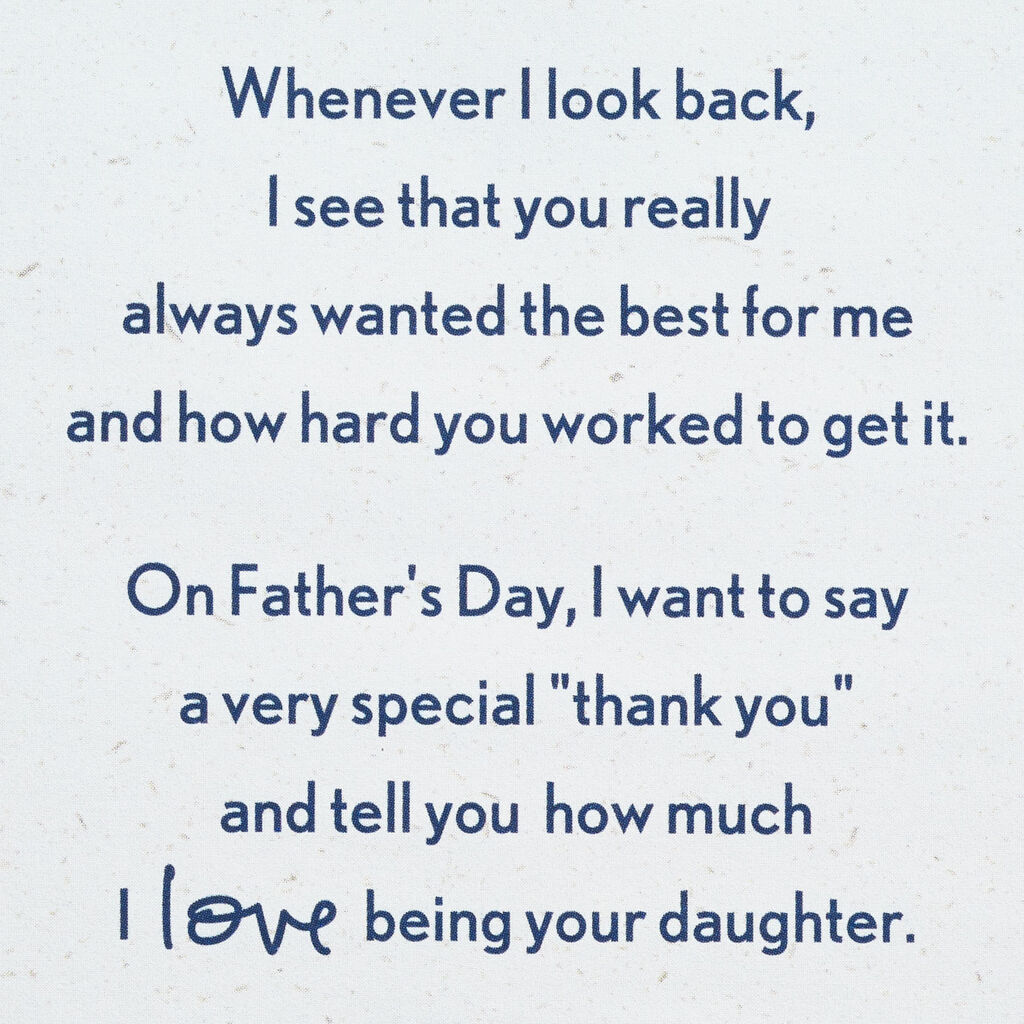 Block Lettering Father S Day Card From Daughter