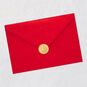 Modern Gold Lettering and Snowflakes on Blue Christmas Card Envelope Back with Seal image number 7