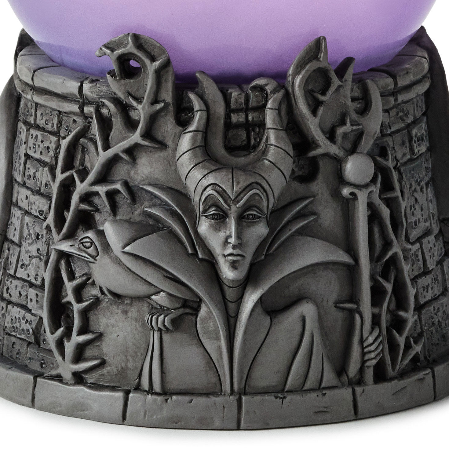 Disney Villains Water Globe With Light and Motion upclose view image number 5