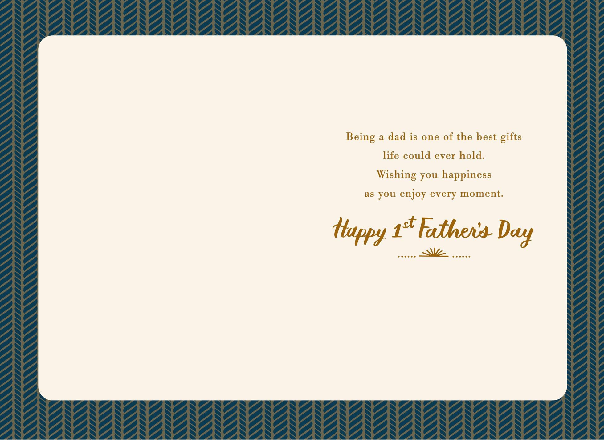 Golden 1st Father's Day Card