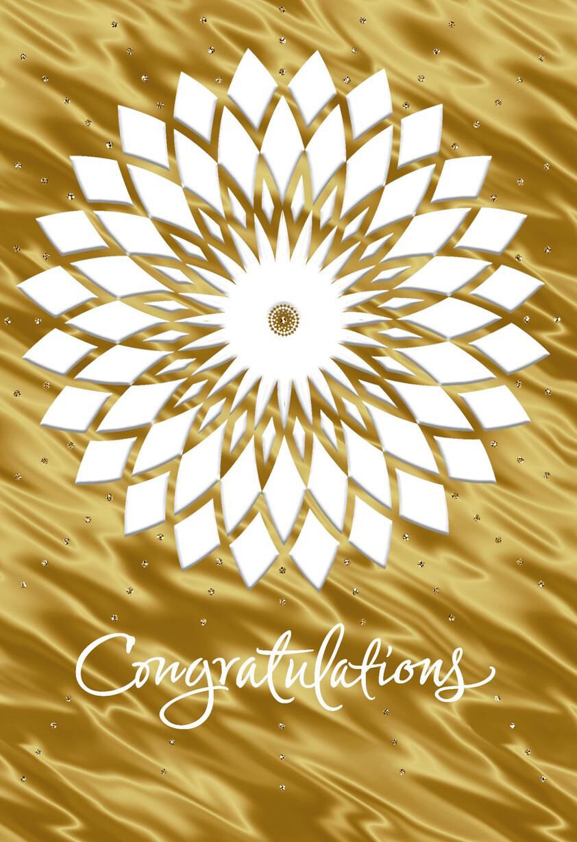 Embossed Mandala Congratulations Card