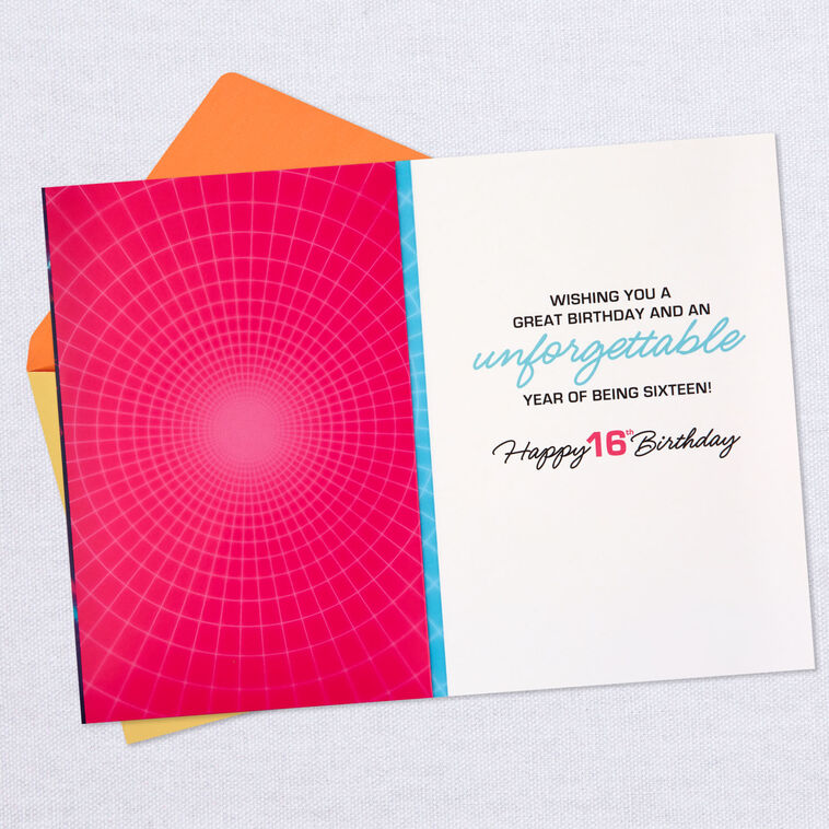 The Fun Has Begun Musical Light-Up 16th Birthday Card, , large image number 3