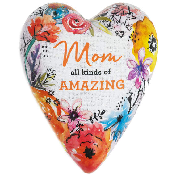 Amazing Mom Art Heart Trinket Box, 3.5"