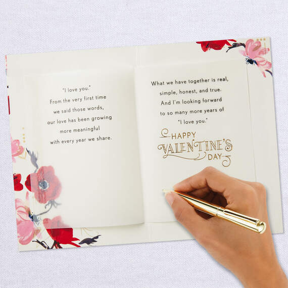 I Love You Floral Romantic Valentine's Day Card, , large image number 6