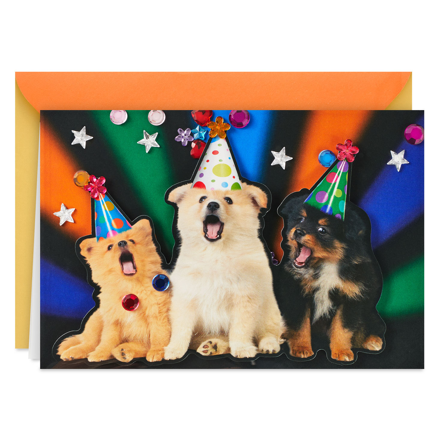 Party Animal Dogs Funny Musical Birthday Card