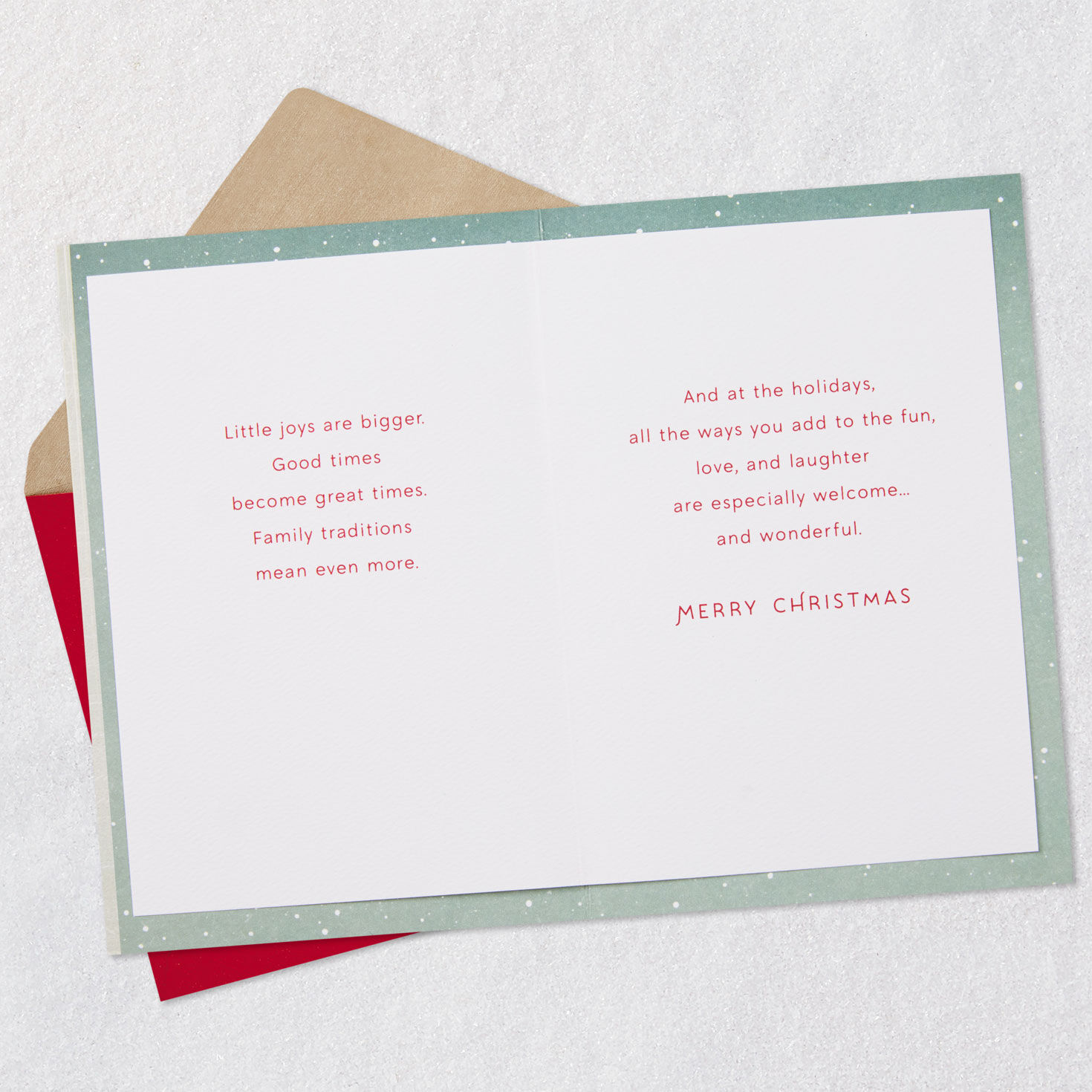 Ice-Skating Scene Christmas Card for Brother and Family Open card with envelope image number 4