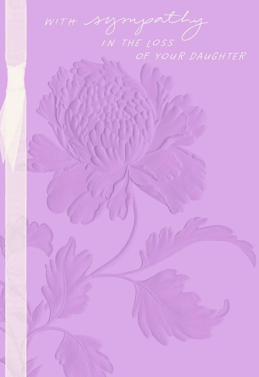 Lilac Flowers Sympathy Card for Loss of Daughter