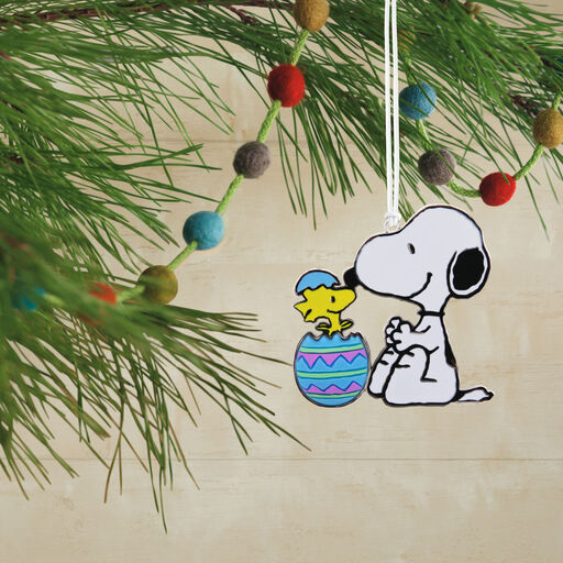 Peanuts® Snoopy and Woodstock in Easter Egg Metal With Dimension Hallmark Ornament, 