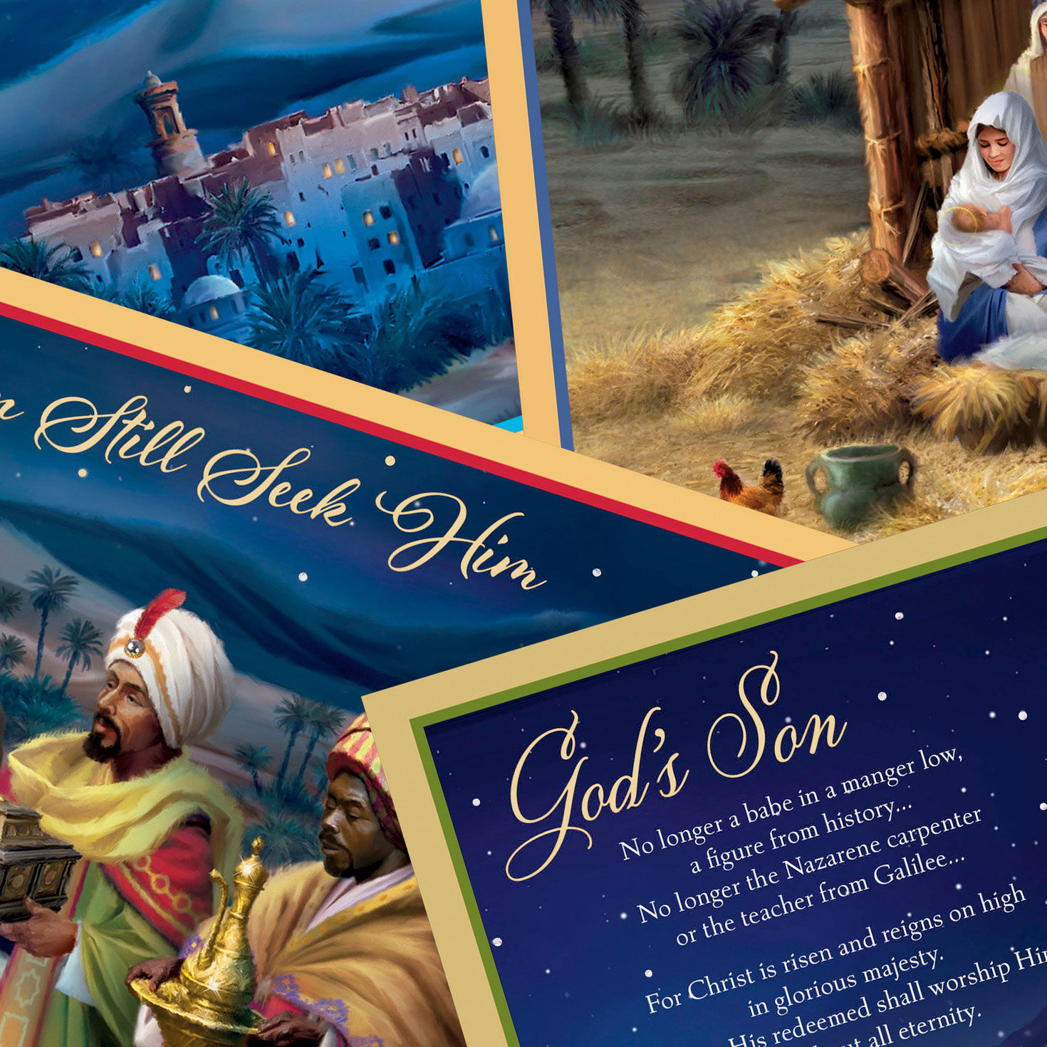 Holy Night Christian Christmas Cards Assortment Cover Details image number 5
