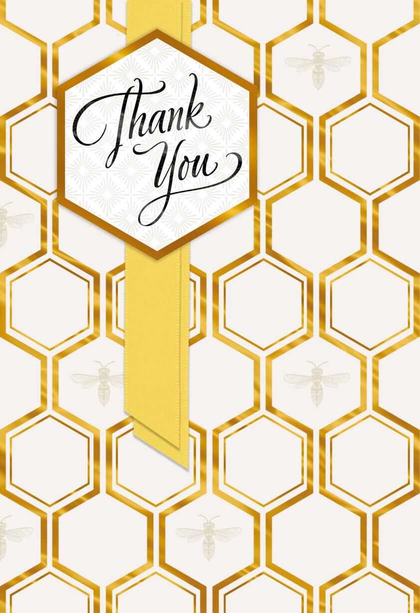 Honeycomb Design Thank You Card