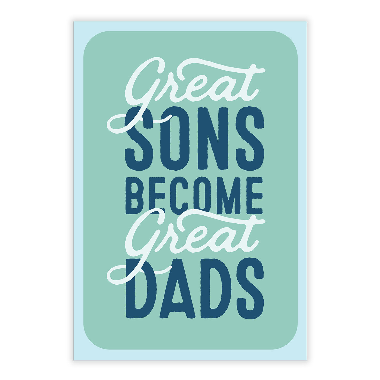 Great Sons Great Dads Personalized Father's Day Card front image number 2