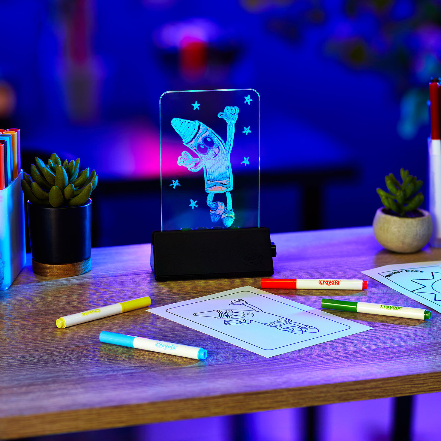 Crayola Multi-Color Light Board With Markers, , large image number 2